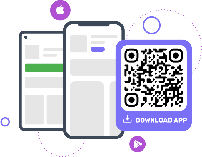Download app with a QR code